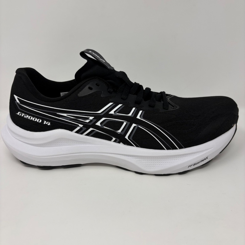 ASICS GT-2000 14 Women's Size 9 Black White Athletic Running Shoes (1012B843)